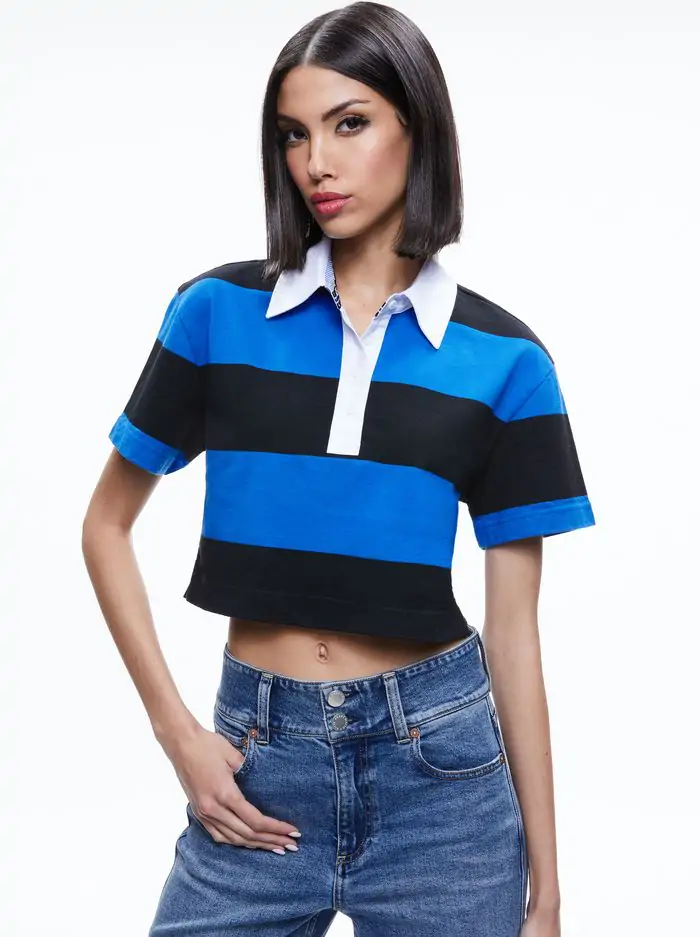 TREVA CROPPED POLO SHIRT